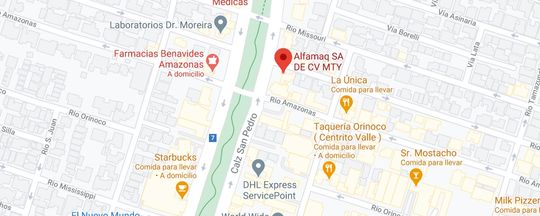 Mapa Alfamaq Monterrey